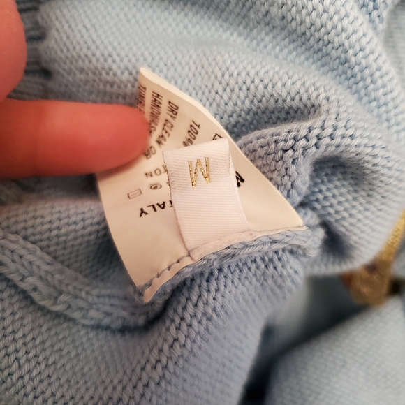 Le Lion Cardigan Size Medium Tie Front - Picture 10 of 10